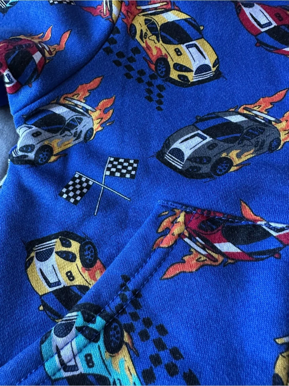 The Children's Place Blue Race Car Hoodie